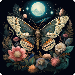 Bertoni Home Unisexs Square Table Pad Night Butterfly