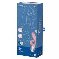Vibrator Hug Me, Silikonski, 21cm, Roze