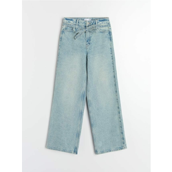 Sinsay - Wide leg farmerke - tirkizno