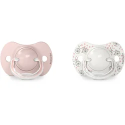 Suavinex Walk 0-6 months pink pacifier 2 pieces