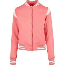 Womens College Sweat Jacket Light Pink/White Sand