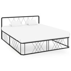 Okvir za krevet crni metalni 160 x 200 cm