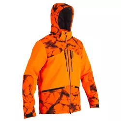 Lovačka jakna Softshell 500 fluorescetntna narančasta