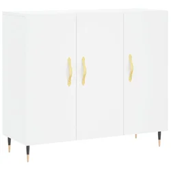 Vidaxl Komoda bela 90x34x80 cm konstruiran les