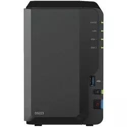 Synology DiskStation DS223, Tower, 2-bays 3.5 SATA HDD/SSD, CPU 4-core 1.7 GHz, 2 GB DDR4 non-ECC, RJ-45 1GbE LAN Port, 3 x USB 3.2 Gen 1 Port, 1.28 kg, 2y - DS223