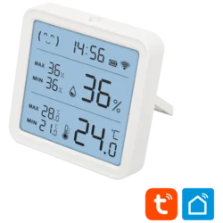 home Pametni mjerač temperature i vlažnosti, LCD, sat - HSTHC