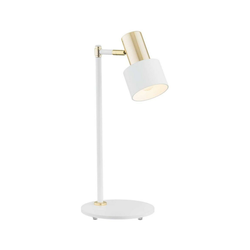 Argon 4256 - Stona lampa DORIA 1xE27/15W/230V bela/mesing