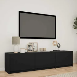 TV ormarić s LED rasvjetom s ladicama Crna 165 x 34 x 40 cm
