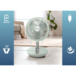 Ventilator HEINNER HMF-LC4000GR/5W/4000mAh/type-C/sklopivi