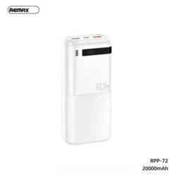 Power bank prenosiva baterija REMAX Piloteer Series RPP-72 20W+22.5W Fast Charging 20000mAh beli
