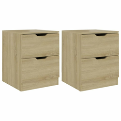 Vidaxl Nočna omarica 2 kosa sonoma hrast 40x40x50 cm inženirski les