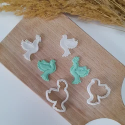 KREATIVNI SLATKIŠI Modla za kolače i ukrase Par golubova, 6 cm, 2 komada, Bela