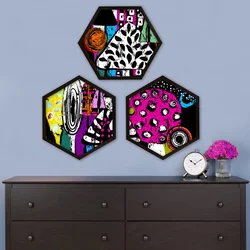 Wallity Uokvirena slika 6GEN1224651385, 35x35 cm, 3 dijela