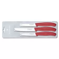 Victorinox set 3 noža za povrće 6.7111.3, crveni