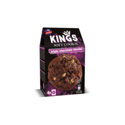 Elbisco Biskvit Soft Kings sa ukusom tri vrste čokolade, 160g