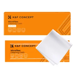 K&F 40pcs* Microfiber Cleaning cloth Kit, 15*15cm, White, Dry, in vacuum