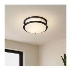 Brilagi - Plafonska svetiljka ELARO 2xE27/40W/230V prečnik 26 cm crna