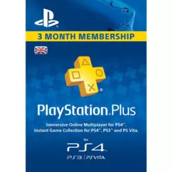 SONY PlayStation Plus 3 meseca - za UK nalog