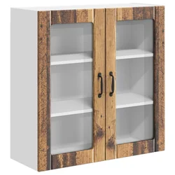 Vidaxl Stenski stekleni omarica LUCCA Star les 80 x 31 x 80 cm