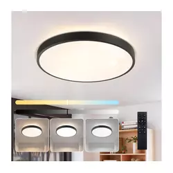 Brilagi - LED prigušiva svetiljka GLASS POOL DOUBLE LED/60W/230V 50 cm crna + daljinski upravljač