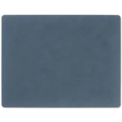 Pogrinjek SQUARE NUPO 35 x 45 cm, temno modra, usnje, LIND DNA