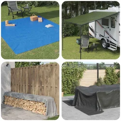 Cerada s rupama Antracit siva 6 x 6 m 260 gsm PE
