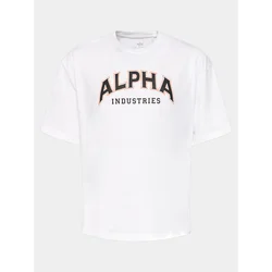 Alpha Industries Majica College 146501 Bela Relaxed Fit
