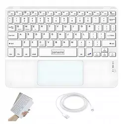 Zenwire Zenwire WLK-619 brezžična Bluetooth tipkovnica s touchpadom, SLIM (USB-C polnjenje), za tablico, prenosnik in telefon, (5000195775)