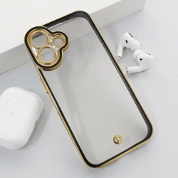 Maska za telefon Luxury Crystal Clear za iPhone 16, Crna