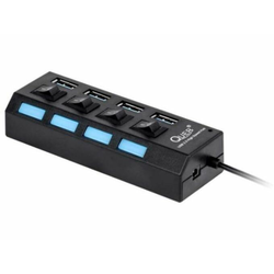 QUER USB hub PRO 4-portni s stikali, 3.0 CC-HUB-0940