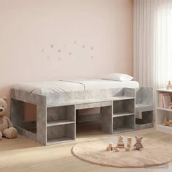 Krevet za djecu s ladicama Betonska siva 98.5 x 200 cm
