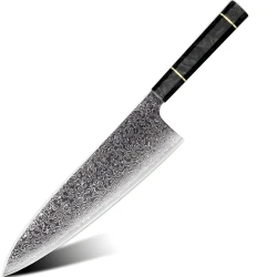 Damaskasti kuhinjski nož TS-37446 - Big Chef / Crna KP37446