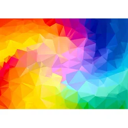 Enjoy - Puzzle Rainbow Gradient Poligonal Swirl - 1 000 kosov