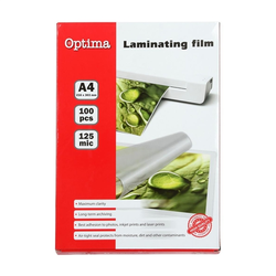 Optima folija za plastificiranje a4 125mic 100/1 ( 58042 )