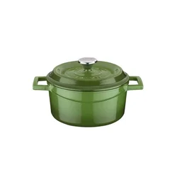 Saucepan , cast iron, 14 cm, green - LAVA
