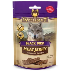 WOLFSBLUT Pasji prigrizki Meat Jerky Black Bird - 80 g