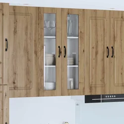Zidni stakleni ormarić PORTO Umjetnički hrast 60 x 31 x 100 cm