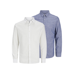 JACK & JONES Set muških košulja 12278074, 2 komada, Bela i plava