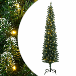 Umjetno tanko božićno drvce s 300 LED žarulja 210 cm