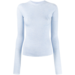 Lanvin - ribbed slim fit top - women - Blue