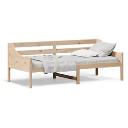 Vidaxl Izvlečna postelja brez vzmetnice 80x200 cm trdna borovina