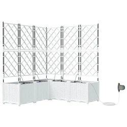 Vrtna saksija 5 pcs Bijeli 120 x 120 x 142 cm Plastika