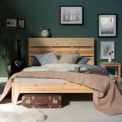Homestyle4U Posteljni okvir, 140x200 cm, rjava