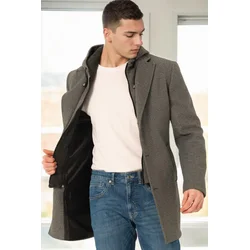 PLT8376 DEWBERRY MENS COAT-SMOKED