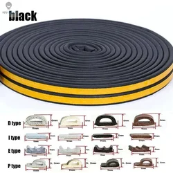 KJB Samolepilni tesnilni trak EPDM, profil D (9 mm x 6 mm), 10 m, črn