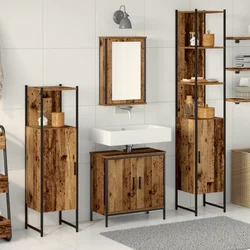 Set namještaja za kupaonicu Zidne 4 pcs Smeđa Konstruirano drvo