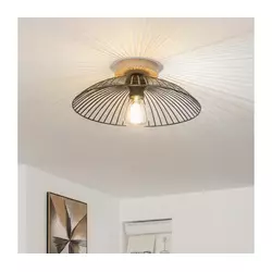 Brilagi - LED plafonski luster CERIA WIRE 1xE27/40W/230V prečnik 38 cm crna/hrast