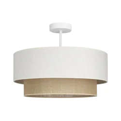 Plafonski luster NATIA, 1x E27 (maks. 60 W), 230 V, prečnik 45 cm, bela/smeđa