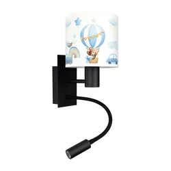 Brilagi - LED fleksibilna lampa BOBO 1xE27/25W/230V + LED/3W crna/bela/plava/medvedići