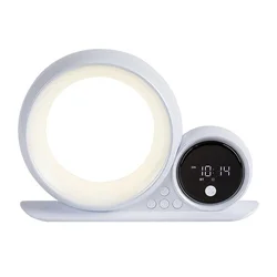 Rabalux Stona lampa Wakeway, Budilnik, Sat-alarm, Bluetooth zvučnik, RGB, LED, 5W, Bela